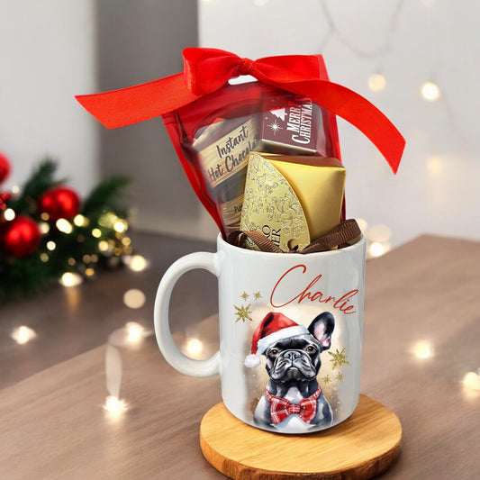 Christmas Dog Mug Hot Chocolate Gift Set , Dog owner hamper