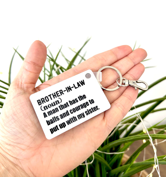 Funny Brother In Law Keyring - Birthday Gift For Brother In Law