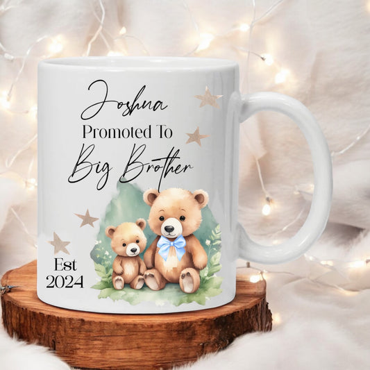 Personalised Promoted To Big Brother Mug - Cute Brother To Be Gift