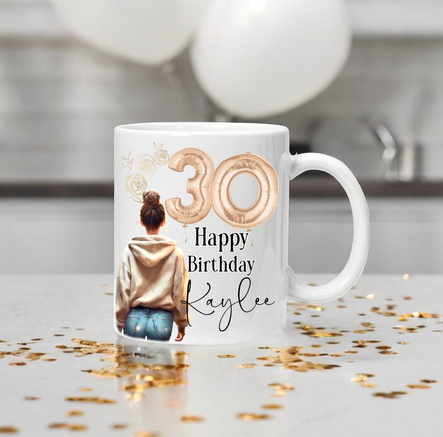 Personalised 30th Birthday Mug for Her - 30th Birthday Gift